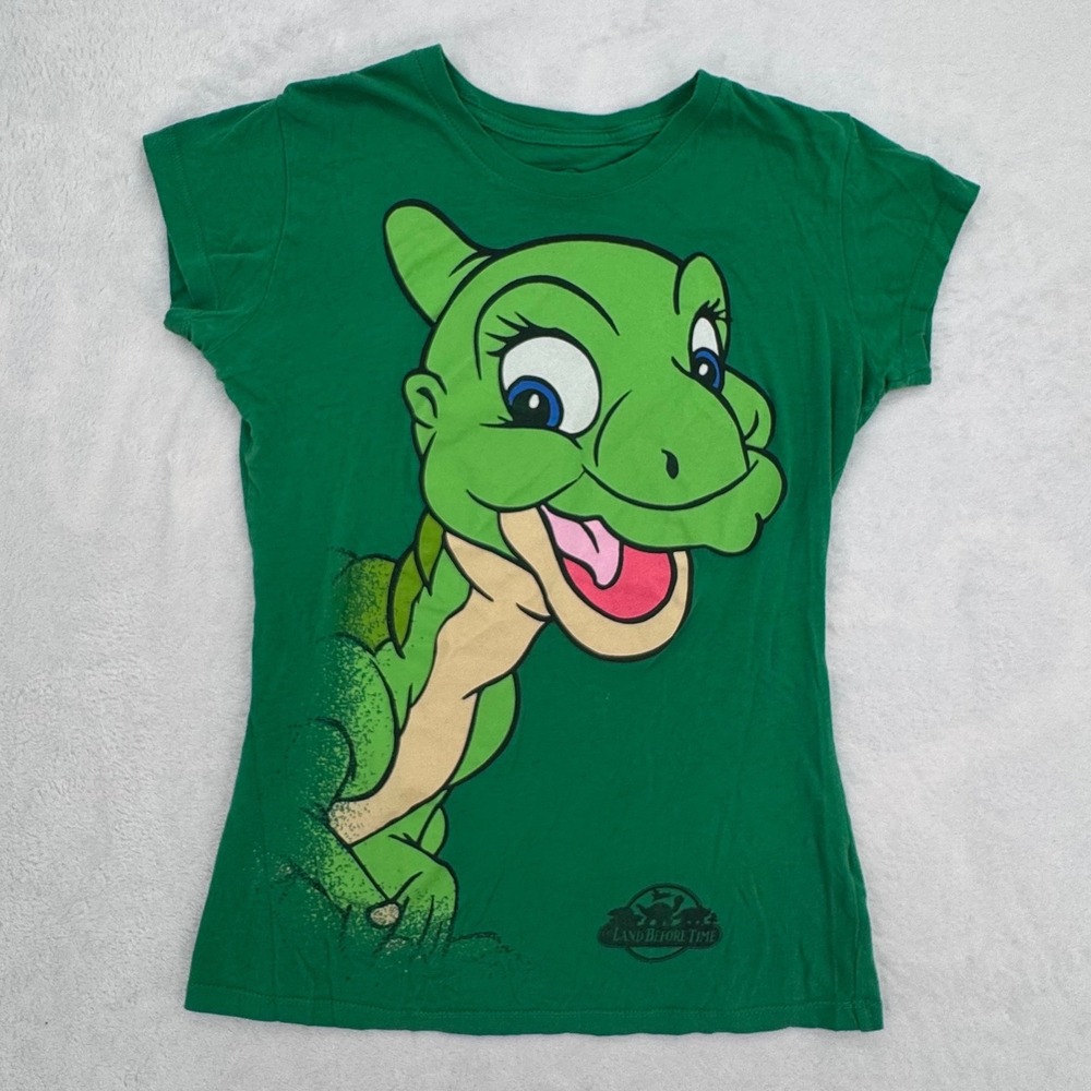 The Land Before Time Ducky Dino Graphic T-Shirt Womans Size Medium 100% Cotton